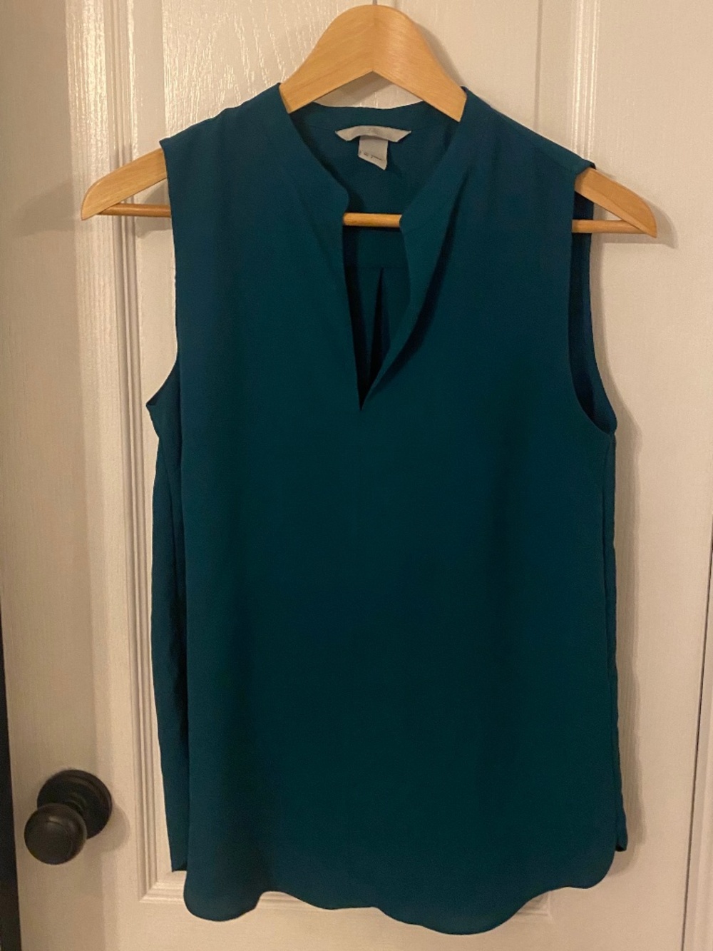 Sleeveless Teal Blouse